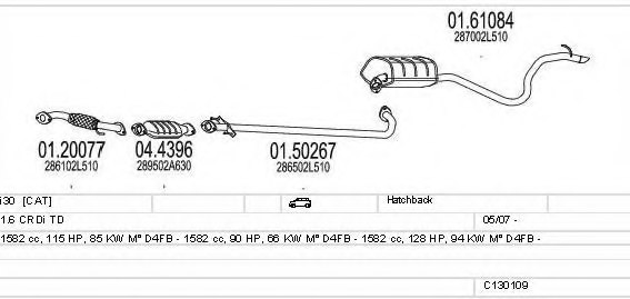 MTS C130109025825 Exhaust System